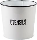 83961 Homeessentials Home Essentials White Black Enamel Untensil Holder 786460839618