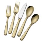 5203237 885991174134 Mikasa Delano Gold Plated Piece Flatware Set