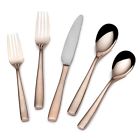 5203238 885991174141 Mikasa Delano Rose Gold Piece Flatware Set