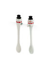 886221472211 American Chateau White Ceramic Snowman Mug Hanging Spoon