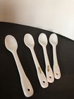 886221483125 White Ceramic Mini Small Tea Spoon Length