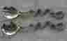 8971020 Pottery Barn Serpent Snake Serving Set Nwt 2 Piece Heavy Metal W Red Eyes
