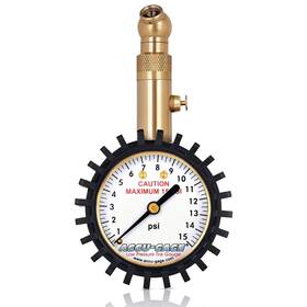 Rs15xa-ribbed Accu-gage 852690007568 Low Pressure Tire Gauge With Protective Rubber Guard Ang... Fast Ship
