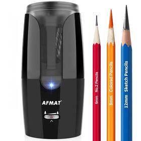 Ps29 Afmat Rechargeable Long Point Pencil Sharpener For Artist Portable Black