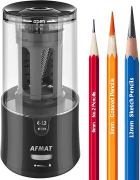 Psa6 Afmat Electric Long Point Pencil Sharpener For 1 Count Pack Of Black