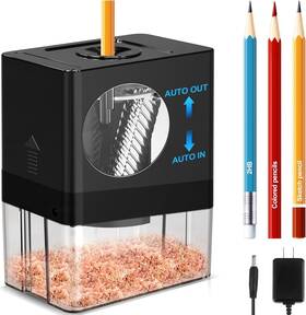 Psa8 Afmat Fully Automatic Small Battery Operated Electric Pencil Sharpener Black