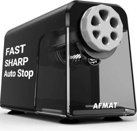 Psx2bk Afmat Electric Pencil Sharpener Heavy Duty 6 Holes Auto Stop Black