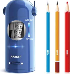 Psx5bl Afmat Electric Pencil Sharpener For Colored Pencils 7-11.5mm Fully Blue