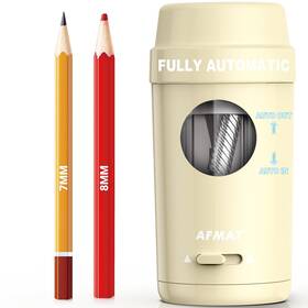 Afmat Psx8gd Electric Pencil Sharpener Auto In And Out Fully Automatic Off White