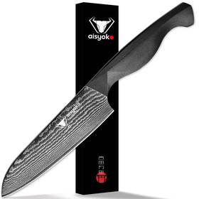 Yy-d0614-s Aisyoko Santoku Knife 5 Inch Inches-japan 8c Super Steel 67 Layer Damascus Steel-sharp Ki