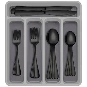Hu-xi-110 Aiviki 60-piece Black Silverware Set With Organizer Stainless Steel Flatware