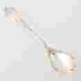 Alc22 Albert Coles Sugar Shell Spoon Coin Silver Monogram Floral Silverware
