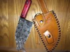 Almazan Hand Forged Bushcraft Inch Thick Cleaver Leather Sheath