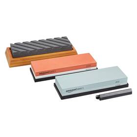 Ds-wstamz006 Amazon Basics Whetstone Knife Sharpening Wet Stone Dual Sided 400/1000 And 3000/