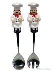 American Chateau Ceramic Fat French Chef Salad Server Set Fork Spoon Servers 062823548428