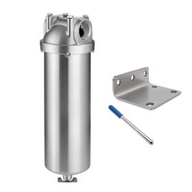 Amwater Hms-10a-1npt Nsf/ansi 42 Stainless Steel Whole House Water Filter Housing 10 Inch X 2.5 Sedi