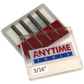 At202610 Anytime Tools 3/16 Inch Diamond Chainsaw Sharpener Burr 1/8 Shank 4 Pack