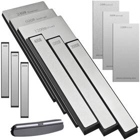 Aomurvexz 743267701319 Diamond Sharpening Stone Set Whetstone Knife Sharpener Kit With Angle Guide