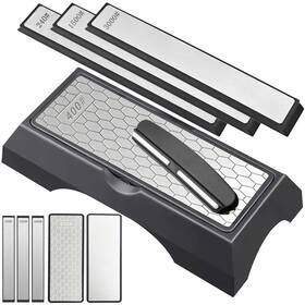 Aomurvexz 743267955583 Diamond Sharpening Stone Set Knife Sharpener 2 Side Grit 400/1000 24