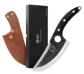 Hf-2038 Aquilus Steel Viking Butcher Knife Hand-forged Japanese Ultra-sharp Blade ̵
