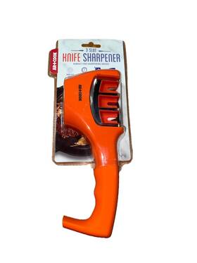 Mds32046 Art Cook Orange Non Slip Base 3 Slot Knife Sharpener