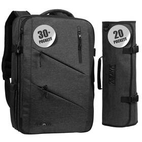 Asaya 649754418121 Chef Knife Backpack With 20-pocket Roll Bag - Over 30 Storage Poc
