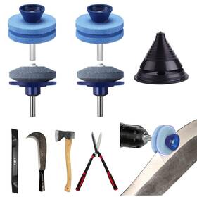 Asusara 799904479936 Lawn Mower Blade Sharpener Set 4 Pcs Double-layer Corundum With Hexagonal Hand