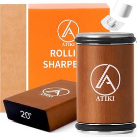 Atiki 850065303567 Rolling Knife Sharpener With Finger Guard Diamond And Ceramic Discs 15 /20 M