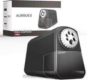 S-260 Aurbuex Heavy Duty Electric Pencil Sharpener 6-hole For 6-12mm Pencils Auto Black