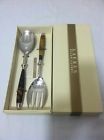 2-pcsalad Authentic Ralph Nib Fork Lauren Server Set Wentworth Tortoise