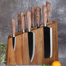 Aza-block-4 Azauvc 631384613281 Magnetic Knife Block 12-16 Knives Holder With Powerful Magnets Board Kn