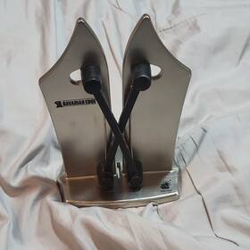 J5-151 Bavarian Edge Pull-through Knife Sharpener Easy Clean Silver Black Metal