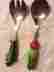 Be9801ab Home Essentials Salad Server Set Veggi Collection Red Accent Spoon Fork
