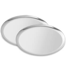 Beatcreat 331672571095 Large Round Stainless Steel Serving Tray - Silver Decorative For Jewelry