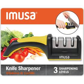 Bes36216 Best Brands Imusa Knife Sharpener Kitchen With 3-stage Stainless Steel