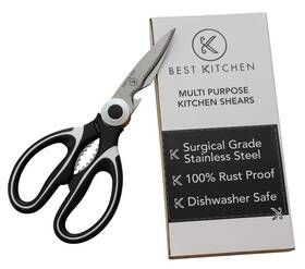 Best Kitchen 759614695088 Heavy Duty Cooking Scissors For Poultry Meat Herb Cutting Multipurpose Di