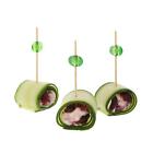 Bf-12-435-g-in Cibowares Bamboo Food Drink Party Picks With Green 813797024889