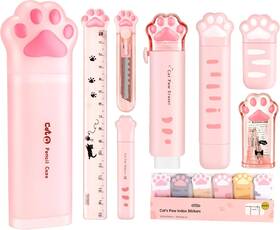 Nc121 Bitosee 9pcs Cute School Supplies Stationery Valentines Day Gifts Includs Pink