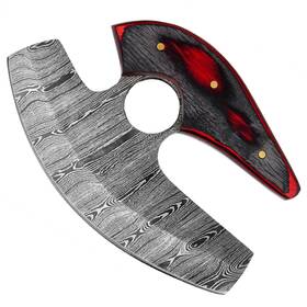 Bnazind 362542375771 Damascus Alaskan Ulu Knife Pizza Cutter Rocker - Multi-purpose
