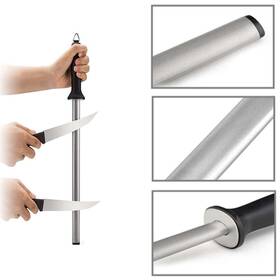Boom 142814192704 12 Inch Diamond Knife Sharpener Rod 600# Grit