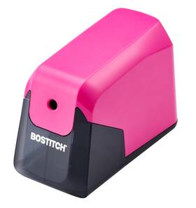 Bostitch 842048037309 Office Battery Pencil Sharpener 4x Longer Cutter Life Tip Pink