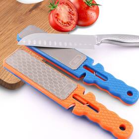 Bsrttool 751501666980 Handheld Double-sided Diamond Sharpening Stone With Hangable Non-slip Handle