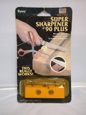 Byers 038059000900 Vintage Super Sharpener #90 Plus Knife And Scissor Sharpner Salesman Sample