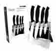C12.00-ca Good Cooking Ceramic Knife Set With Block 5pc Cutlery Knives By Black Handles 656103011711