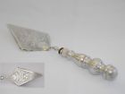 Ca1910 Pie Server Sterling Decorated Antique Cake Serrated Silver Ornately Blade