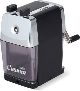 Carl 682391190197 Pencil Sharpener Cc-2000 Black 5-point Selector. Manual Quiet