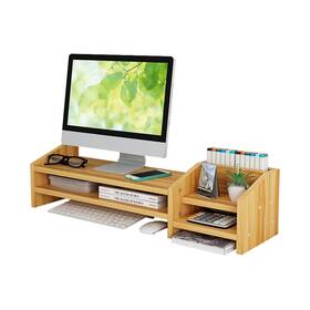Oa243 Catekro Monitor Stand Riser 2 Tiers Wood With Storage Or