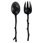 Cc-315492 Michael Aram Madhouuse Madhouse Translucent Twig Salad Servers Black Set