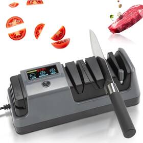 Ceelpeopar 671891301349 Professional 3-stage Electric Knife Sharpener For Kitchen Knives Lcd Screen 10