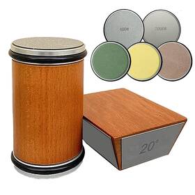 Ceilyweli 639394792453 Rolling Knife Sharpener 2 Diamonds And Corundum Discs Leather Strop - Rol